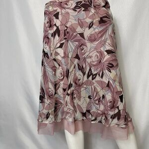 NWT NEW YORK CITY DESIGN SIZE 14 MULTICOLORED SILK SKIRT MSRP 50.00